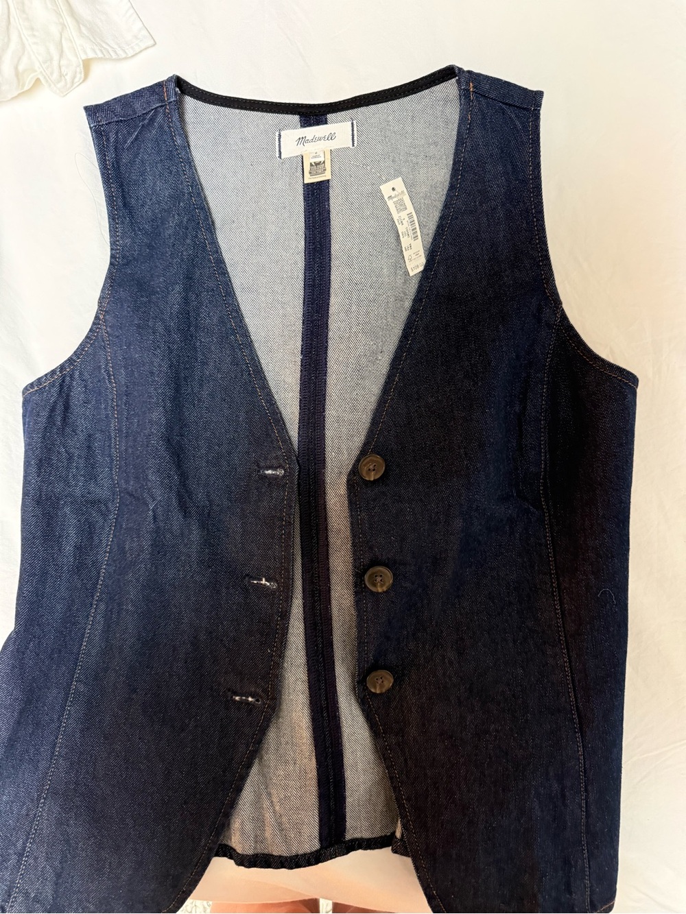 NWT Madewell Denim Cutaway Vest